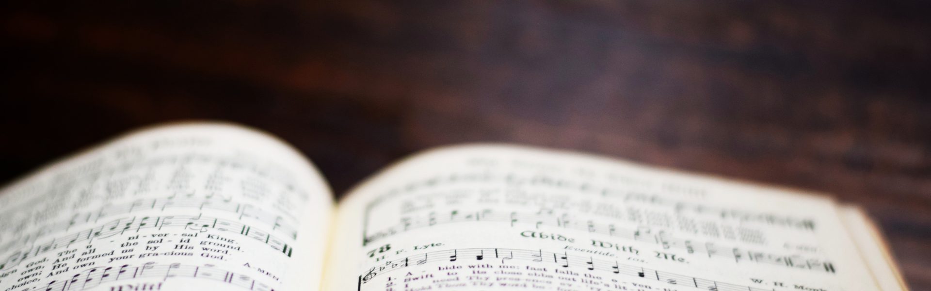 funeral hymn book on a table