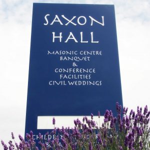 Saxon Hall Sign